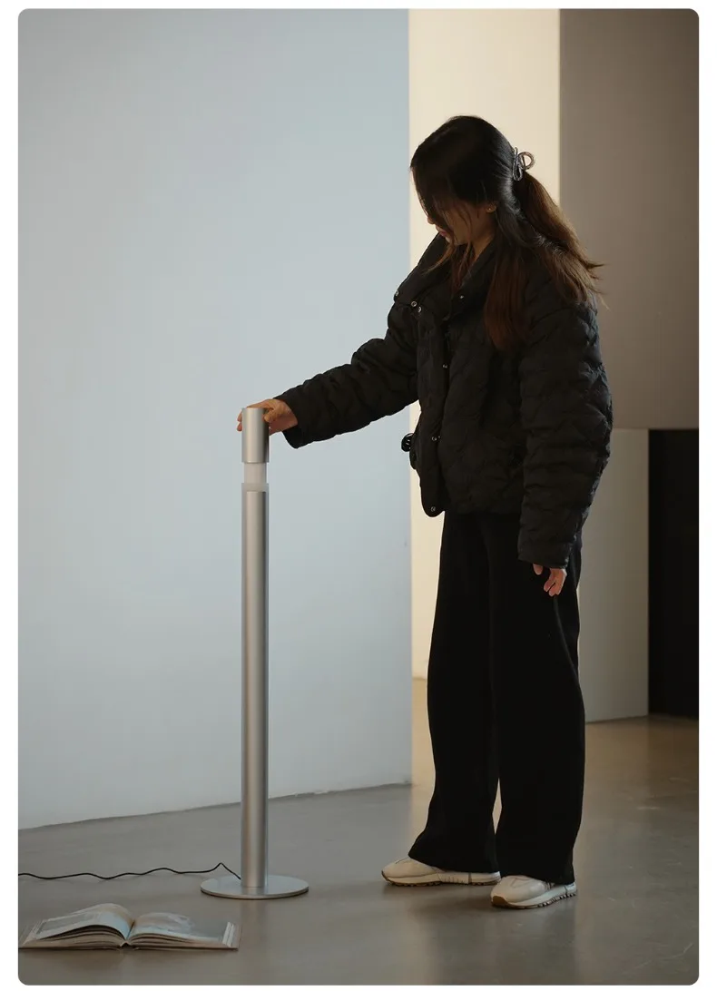 Adjustable Led Floor Lamp Chrome Black For Living Room Bedroom Sofa Side Corner Entryway Exhibition Hall Designer Standing Light