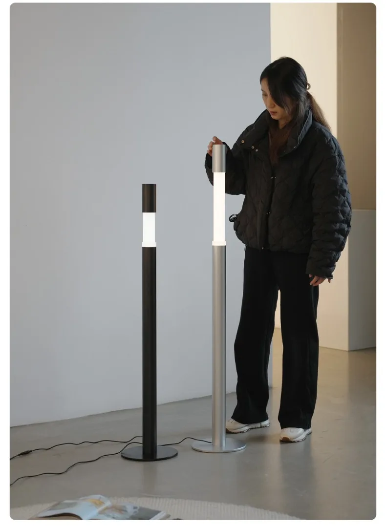 Adjustable Led Floor Lamp Chrome Black For Living Room Bedroom Sofa Side Corner Entryway Exhibition Hall Designer Standing Light