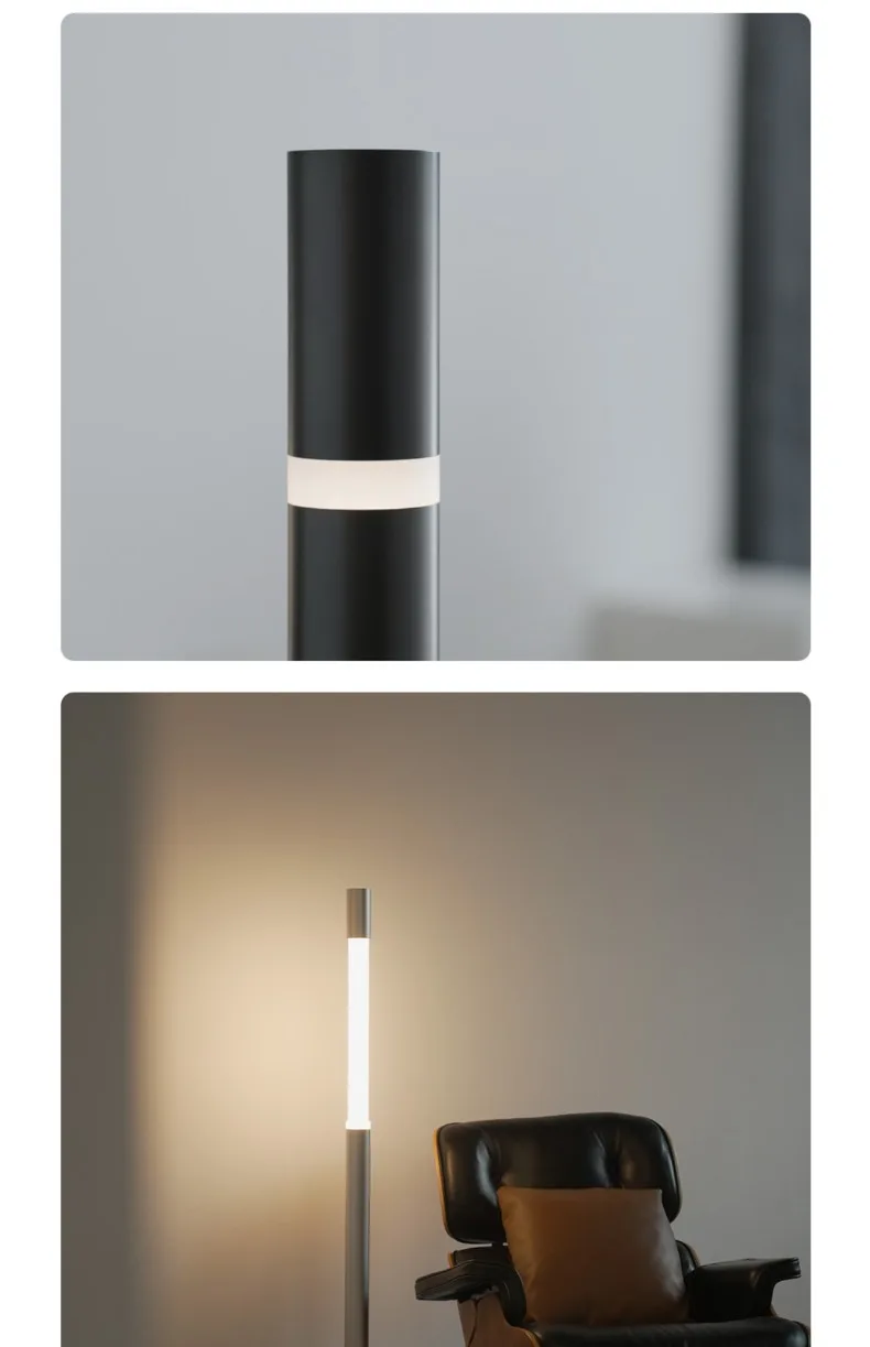 Adjustable Led Floor Lamp Chrome Black For Living Room Bedroom Sofa Side Corner Entryway Exhibition Hall Designer Standing Light