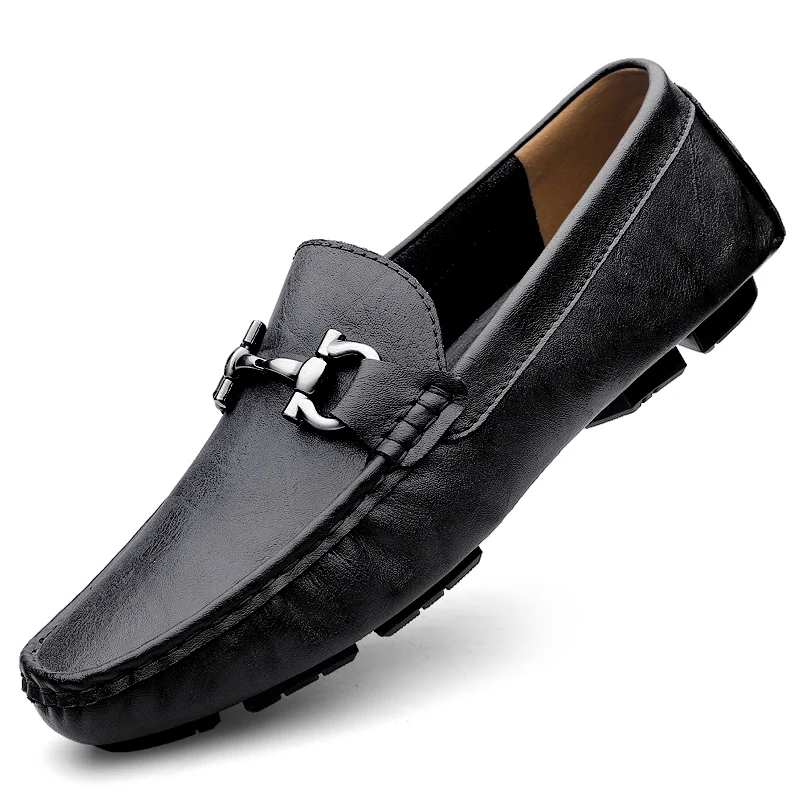 British Style Men's Genuine Leather Shoes Soft Soles Comfortable Walking Shoes High-quality Brown Men's Business Casual Shoes