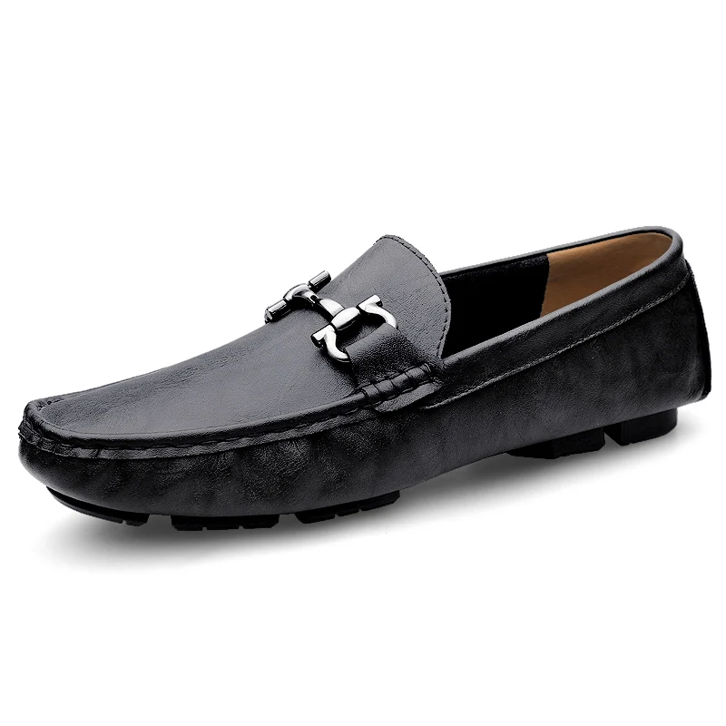 British Style Men's Genuine Leather Shoes Soft Soles Comfortable Walking Shoes High-quality Brown Men's Business Casual Shoes