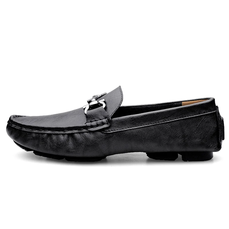 British Style Men's Genuine Leather Shoes Soft Soles Comfortable Walking Shoes High-quality Brown Men's Business Casual Shoes