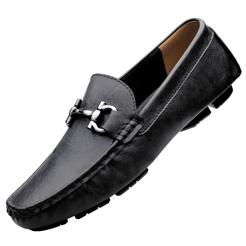 British Style Men's Genuine Leather Shoes Soft Soles Comfortable Walking Shoes High-quality Brown Men's Business Casual Shoes