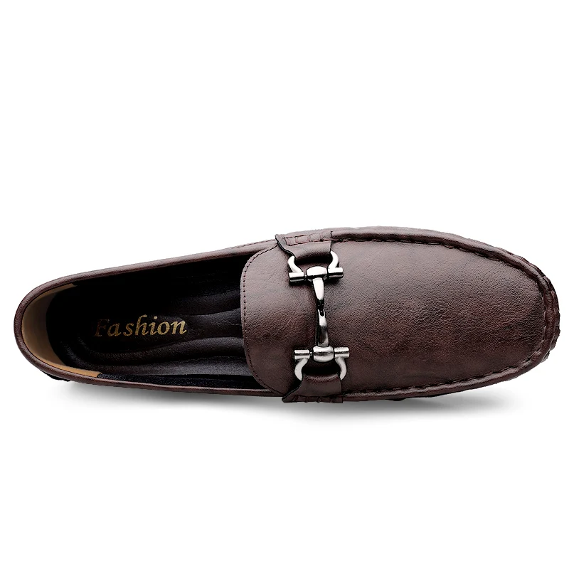 British Style Men's Genuine Leather Shoes Soft Soles Comfortable Walking Shoes High-quality Brown Men's Business Casual Shoes