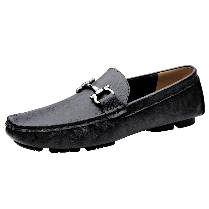 British Style Men's Genuine Leather Shoes Soft Soles Comfortable Walking Shoes High-quality Brown Men's Business Casual Shoes