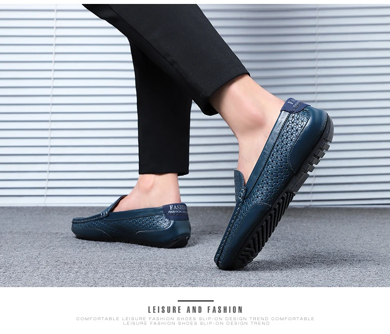 2026 Summer Men Casual Shoes Luxury Brand Genuine Leather Mens Loafers Moccasins Hollow Out Breathable Slip on Driving Shoes