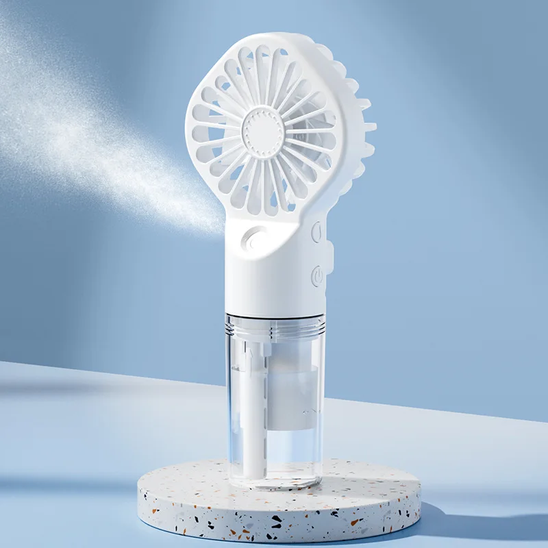 Customizable Humidifier Fan Mini Handheld Mist Fan Portable USB Rechargeable Fan with Humidifier Mini Water Spray Hand Fan