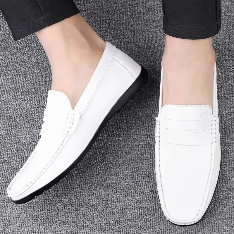 Men's Shoes Hollow Mens Casual Shoes Lightweight Breathable Driving Shoes Soft Sole Shallow Men Flats Plus Size Tenis Masculino