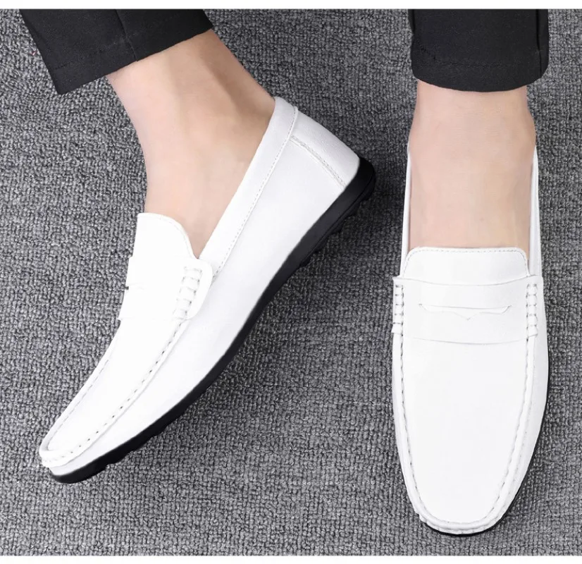 Men's Shoes Hollow Mens Casual Shoes Lightweight Breathable Driving Shoes Soft Sole Shallow Men Flats Plus Size Tenis Masculino