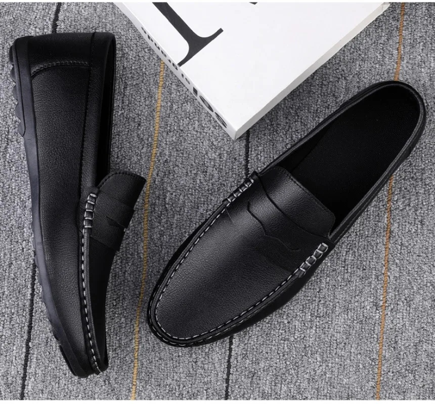 Men's Shoes Hollow Mens Casual Shoes Lightweight Breathable Driving Shoes Soft Sole Shallow Men Flats Plus Size Tenis Masculino
