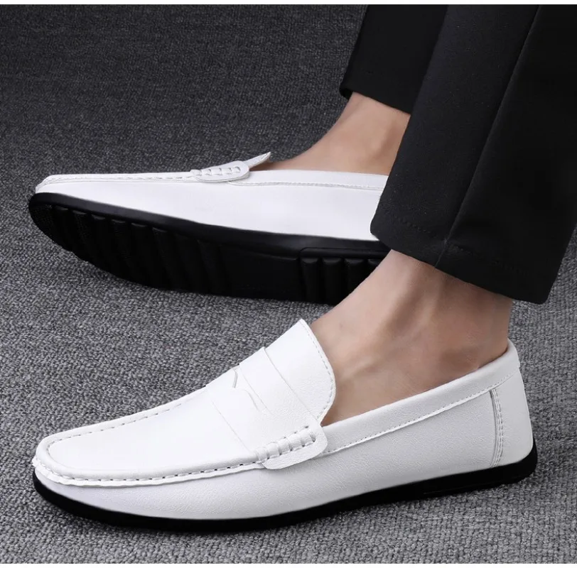 Men's Shoes Hollow Mens Casual Shoes Lightweight Breathable Driving Shoes Soft Sole Shallow Men Flats Plus Size Tenis Masculino