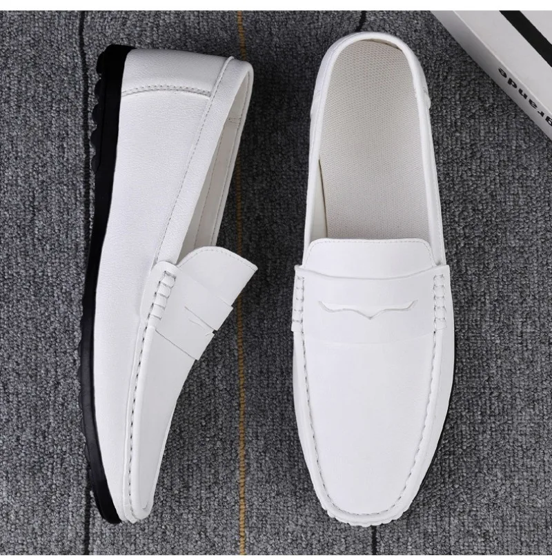 Men's Shoes Hollow Mens Casual Shoes Lightweight Breathable Driving Shoes Soft Sole Shallow Men Flats Plus Size Tenis Masculino