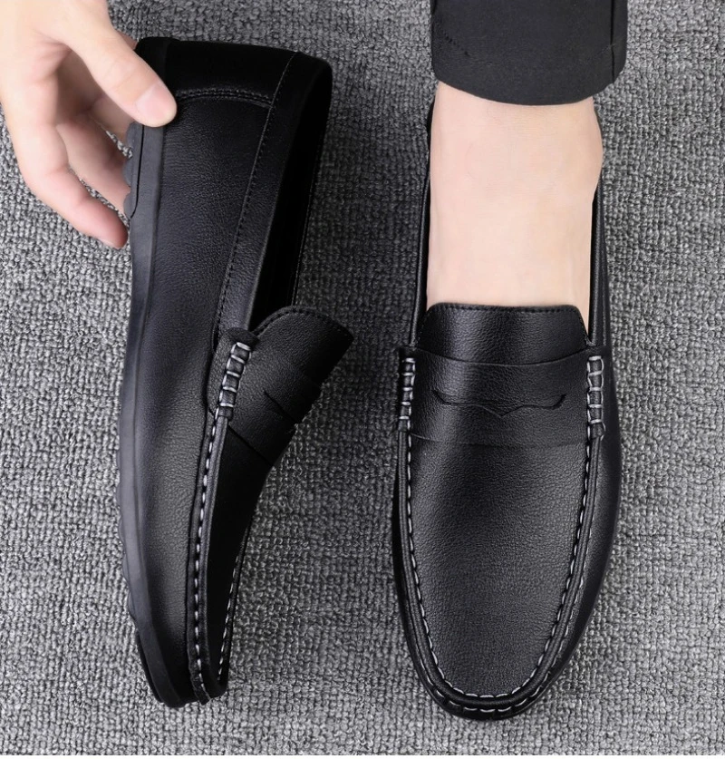 Men's Shoes Hollow Mens Casual Shoes Lightweight Breathable Driving Shoes Soft Sole Shallow Men Flats Plus Size Tenis Masculino