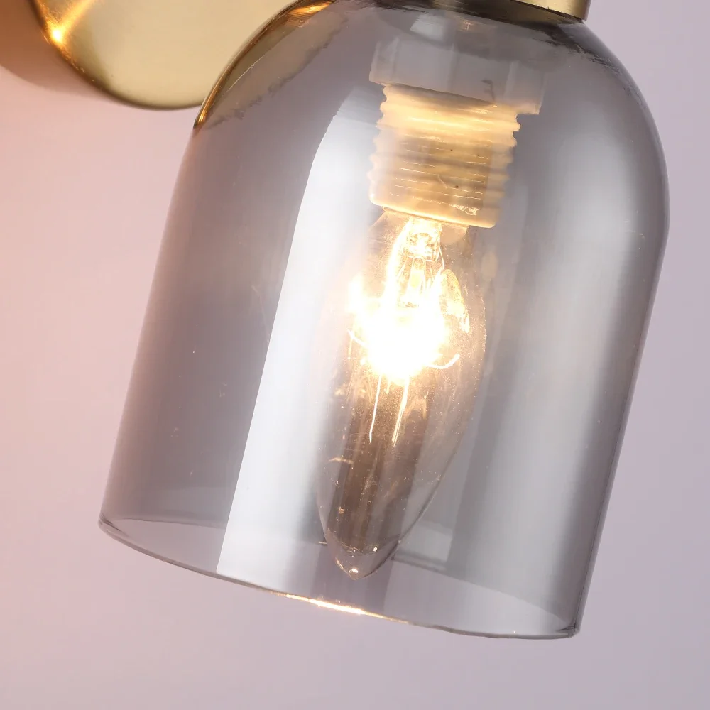 Nordic Luxury Creative Wall Lamp Glass Lampshade Modern Minimalism Corridor Staircase Art Lighting Bedroom Bedside Wall Lamp