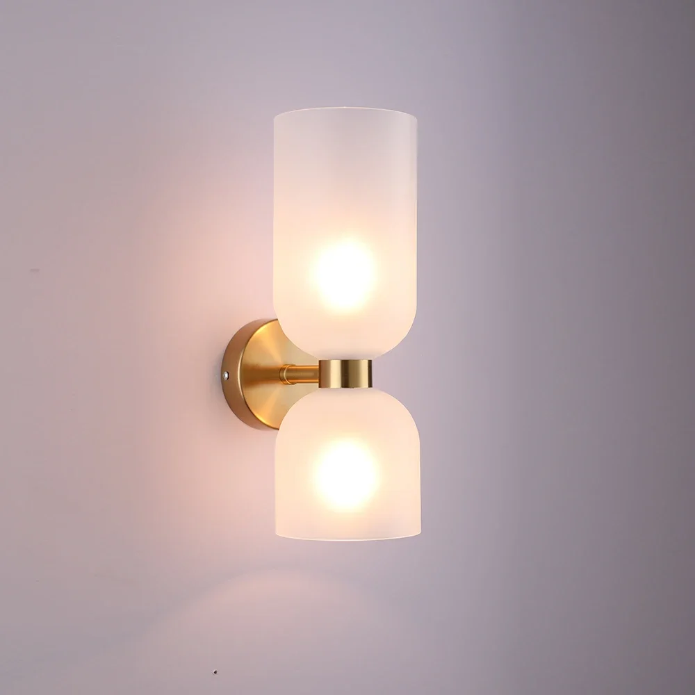 Nordic Luxury Creative Wall Lamp Glass Lampshade Modern Minimalism Corridor Staircase Art Lighting Bedroom Bedside Wall Lamp