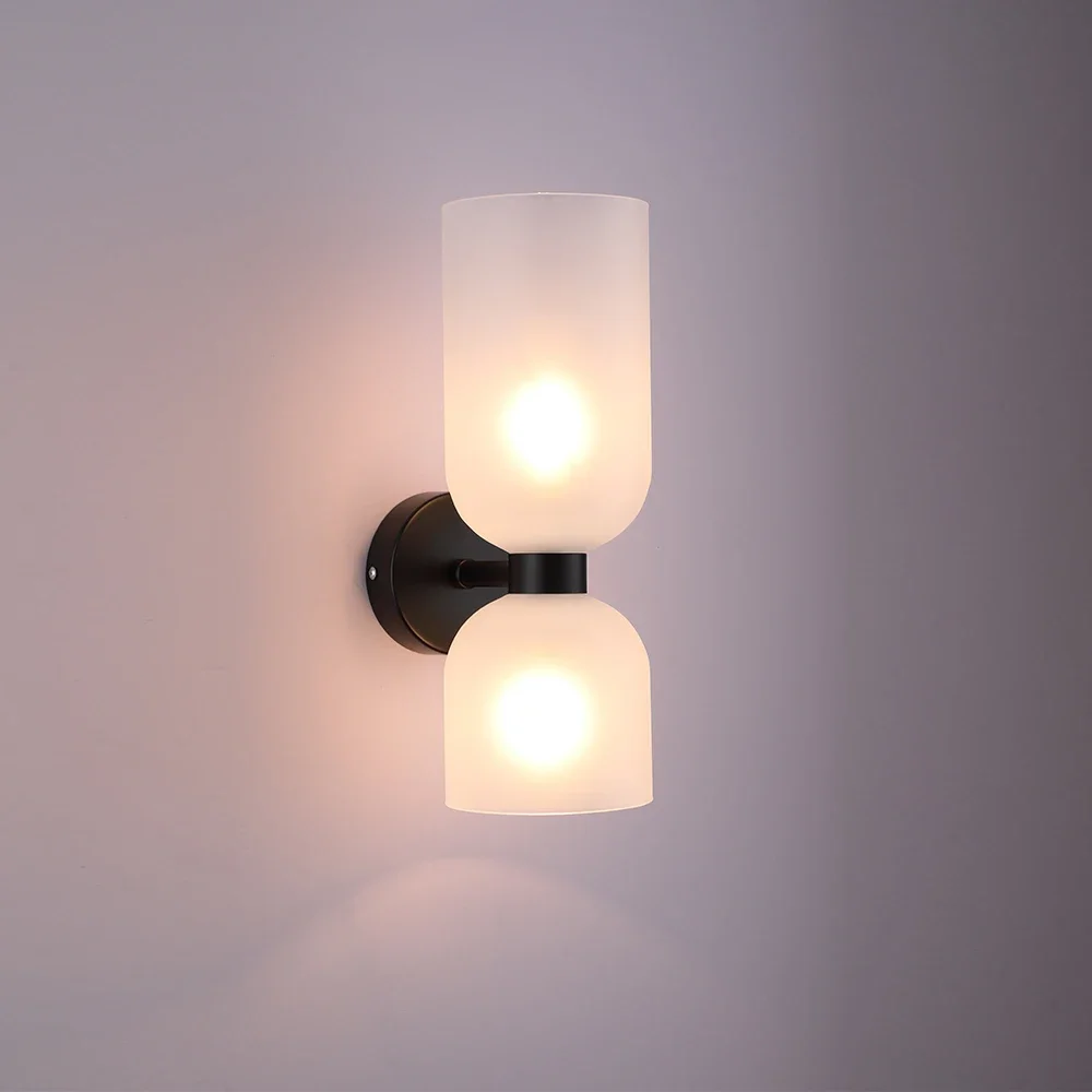 Nordic Luxury Creative Wall Lamp Glass Lampshade Modern Minimalism Corridor Staircase Art Lighting Bedroom Bedside Wall Lamp