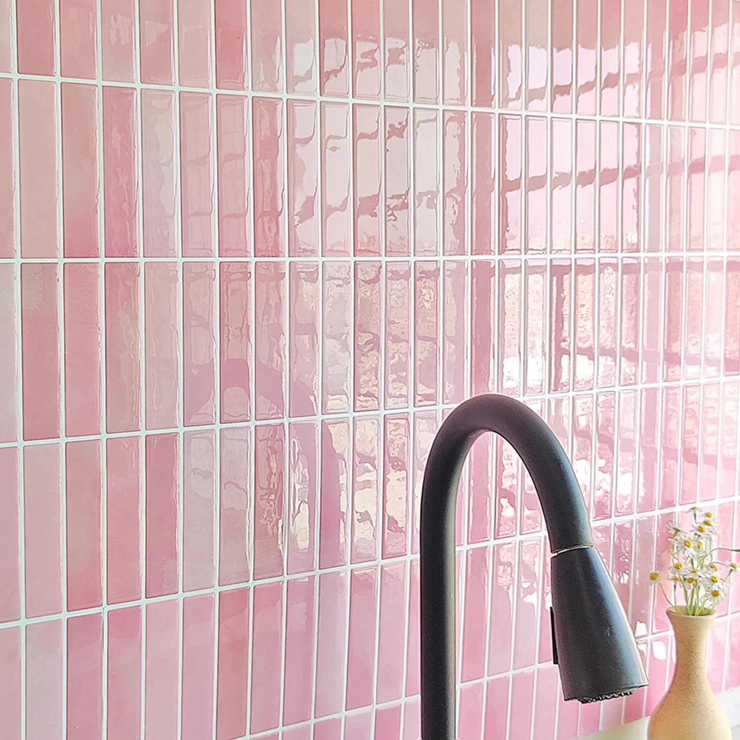 10 Pcs Waterproof and Anti-oil Stick-On Tiles,Trendy Peel-and-Stick Wall Tiles for kitchen backsplash/children's room/home decor