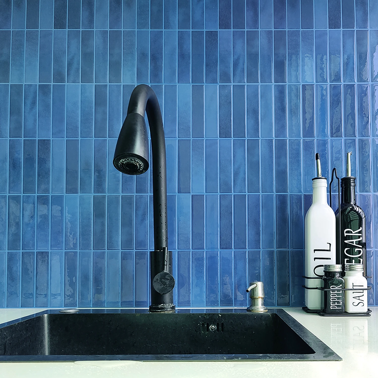 10 Pcs Waterproof and Anti-oil Stick-On Tiles,Trendy Peel-and-Stick Wall Tiles for kitchen backsplash/children's room/home decor