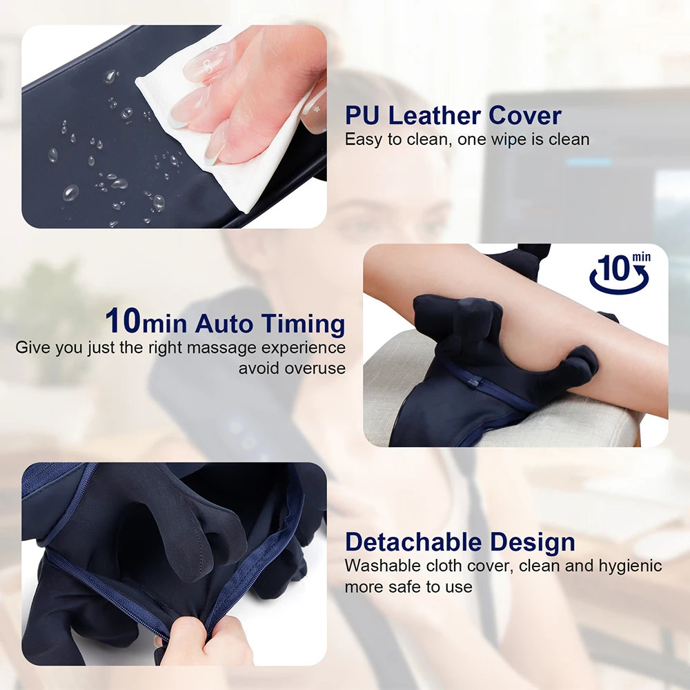 Strong 10-Heads Hand Pinching Neck And Shoulder Massager Wireless Trapezius Back Waist Neck Cervical Kneading Massage Shawl