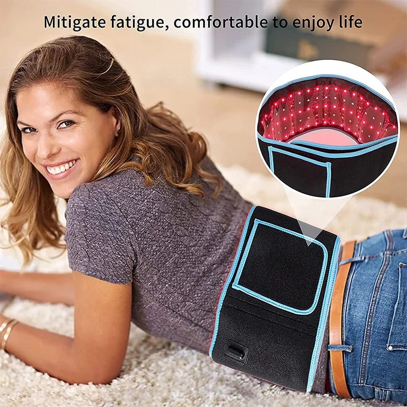 Red &Infrared LED Light Therapy Belt 850nm 660nm Back Pain Relief Wrap Burn Fat Wrap Slimming Machine Waist Heat Pad Full Body