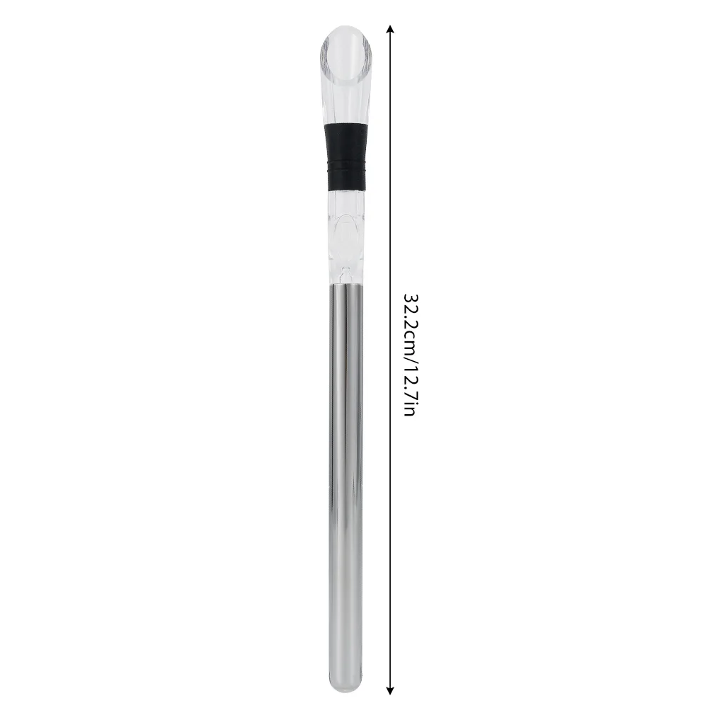 Wine Cooling Rod Stainless Frozen Stick Beer Chiller Stick Ice Wine Cooler 4 in 1 Wine Cooling w/ Wine Pourer Stopper Cutter