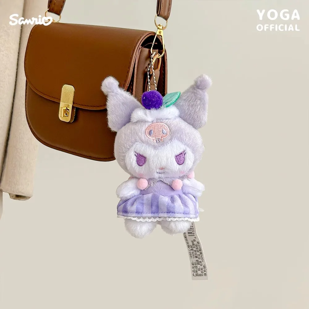 Sanrio Hangyodon Kuromi Melody Pachacoo Cinnamoroll Stuffed Plush Toys Pendant Cute KT Keyring Anime Keychain Christmas Gift