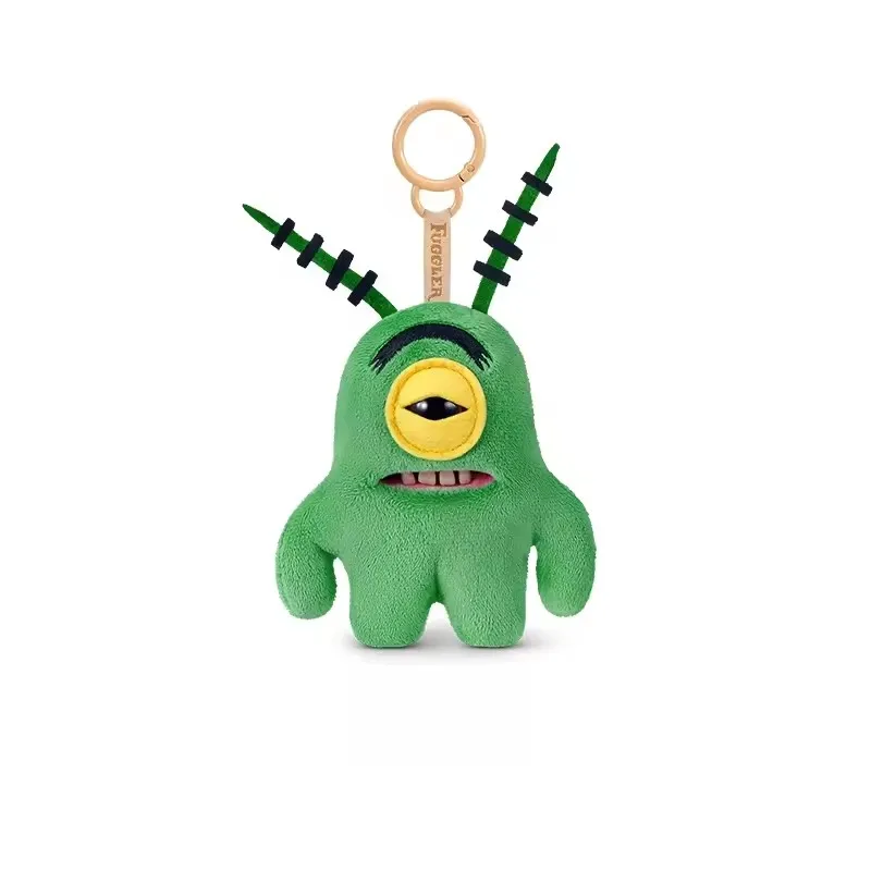 2026 Stock Genuine Fuggler X Spongebob Squarepants Funny Ugly Monster Trandy Plush Keyring Cute Plush Keychain Pendant Gift Toy