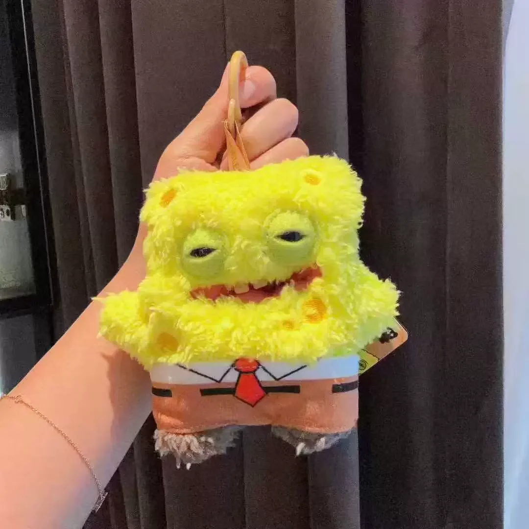2026 Stock Genuine Fuggler X Spongebob Squarepants Funny Ugly Monster Trandy Plush Keyring Cute Plush Keychain Pendant Gift Toy