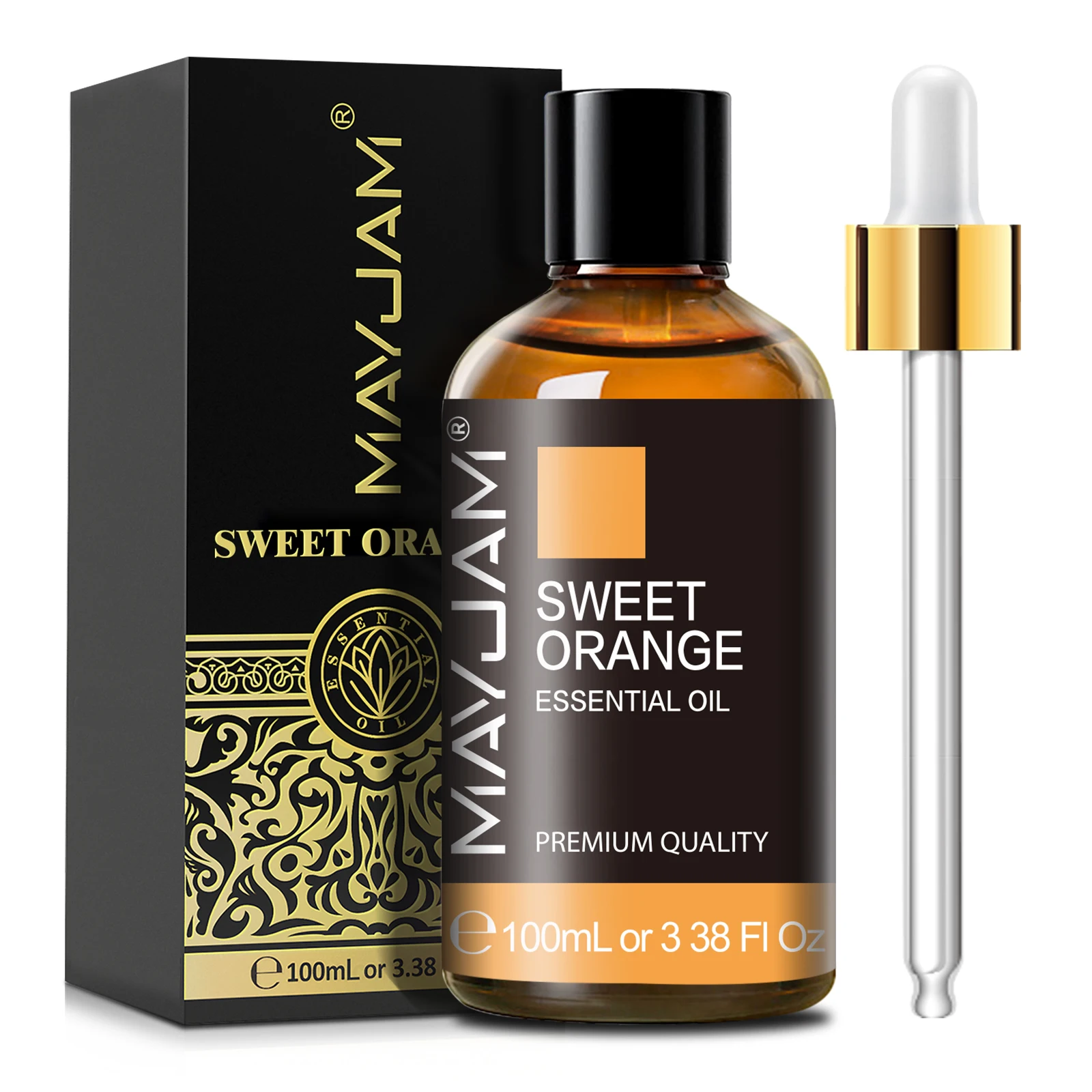 MAYJAM 3.38fl.oz Essential Oil for Reed Diffusers Sweet Orange Lavender Jasmine Eucalyptus Vanilla Sandalwood Rose Fragrance Oil