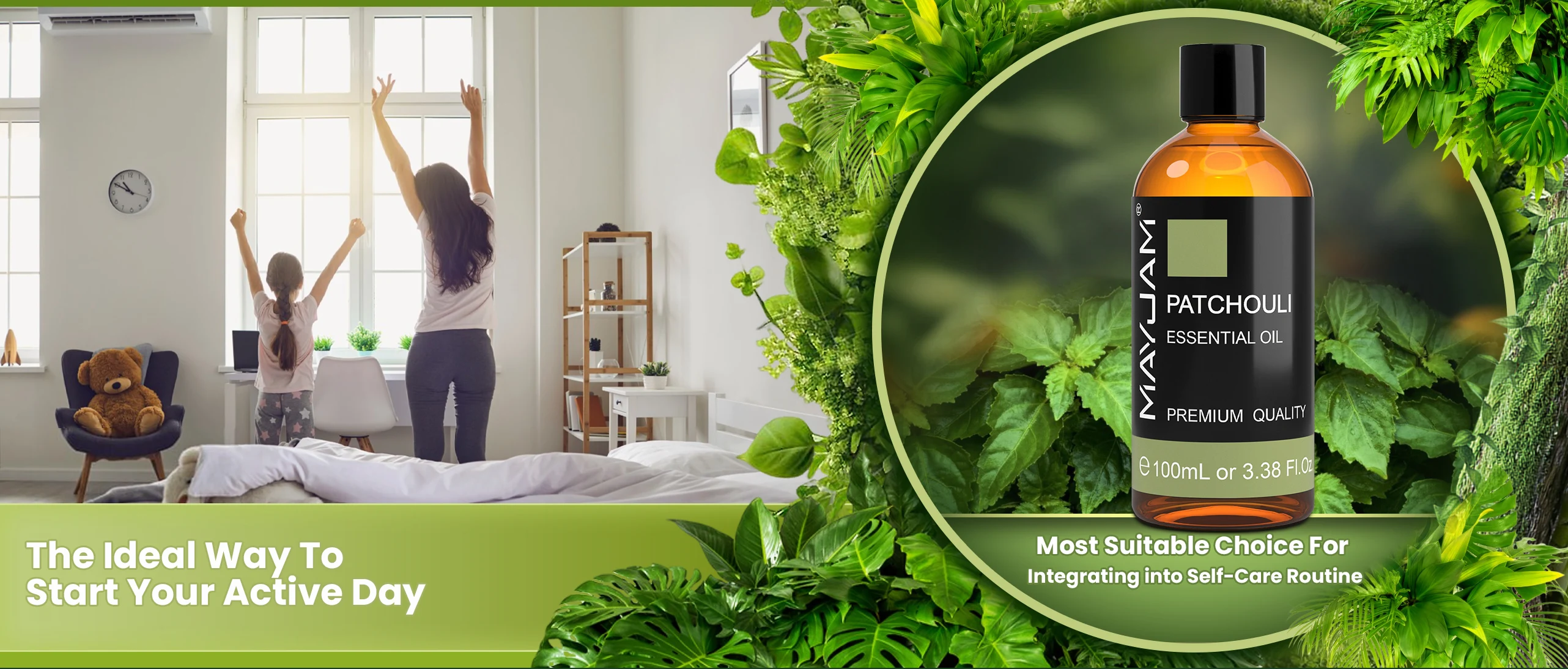 MAYJAM 1PCS Patchouli Plant Natural Essential Oils for Humidifier Diffusers Burner Making Candle