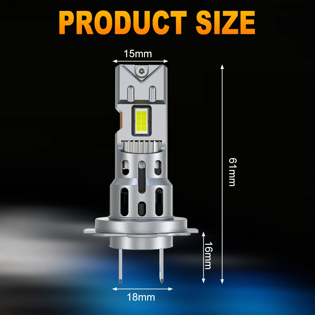 XSTORM H7 LED Headlight NO ERROR Canbus 120W 40000LM 6500K 12V LED H7 Light Bulbs With Fan Turbo Lamp Hi/Low Beam Apply Car