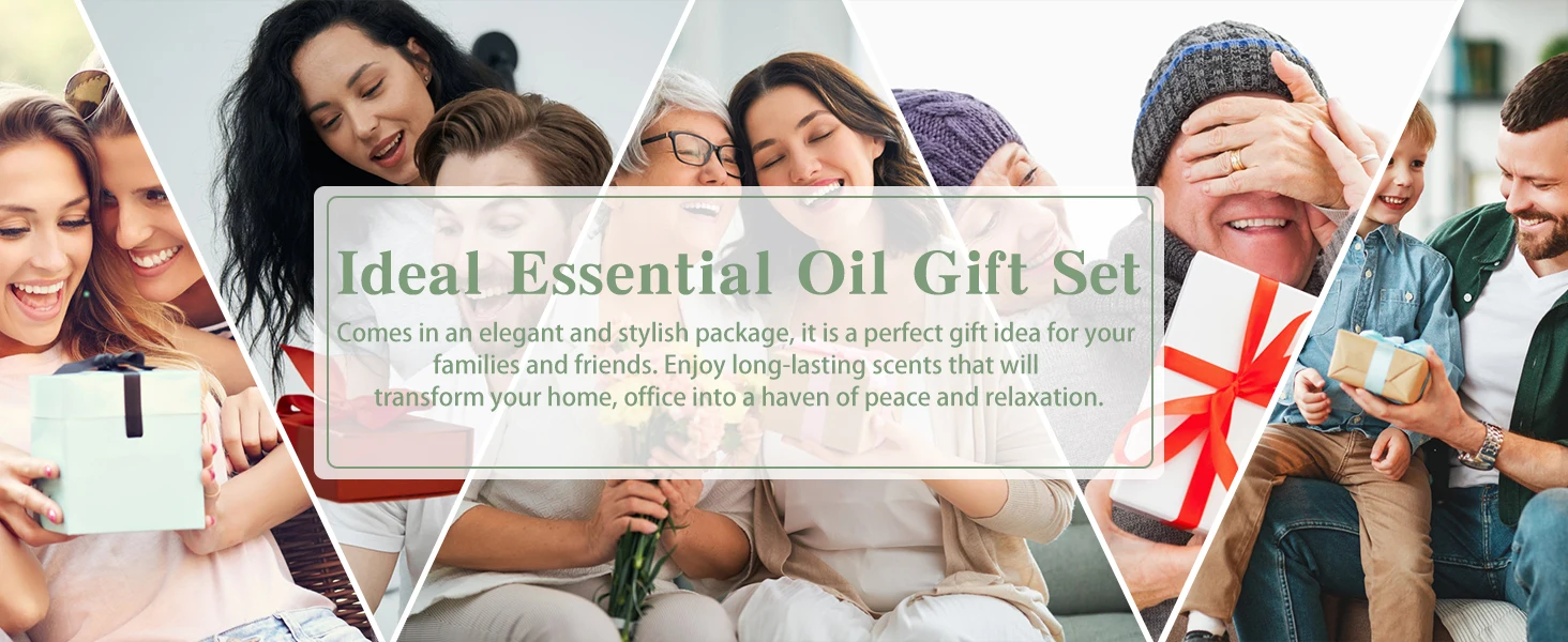 PHATOIL 6 Bottles Essential Oils Set For Aromatherapy,Diffuser-10ml Lavender Jasmine Ylang Ylang Rose Rosemary Chamomile Aroma