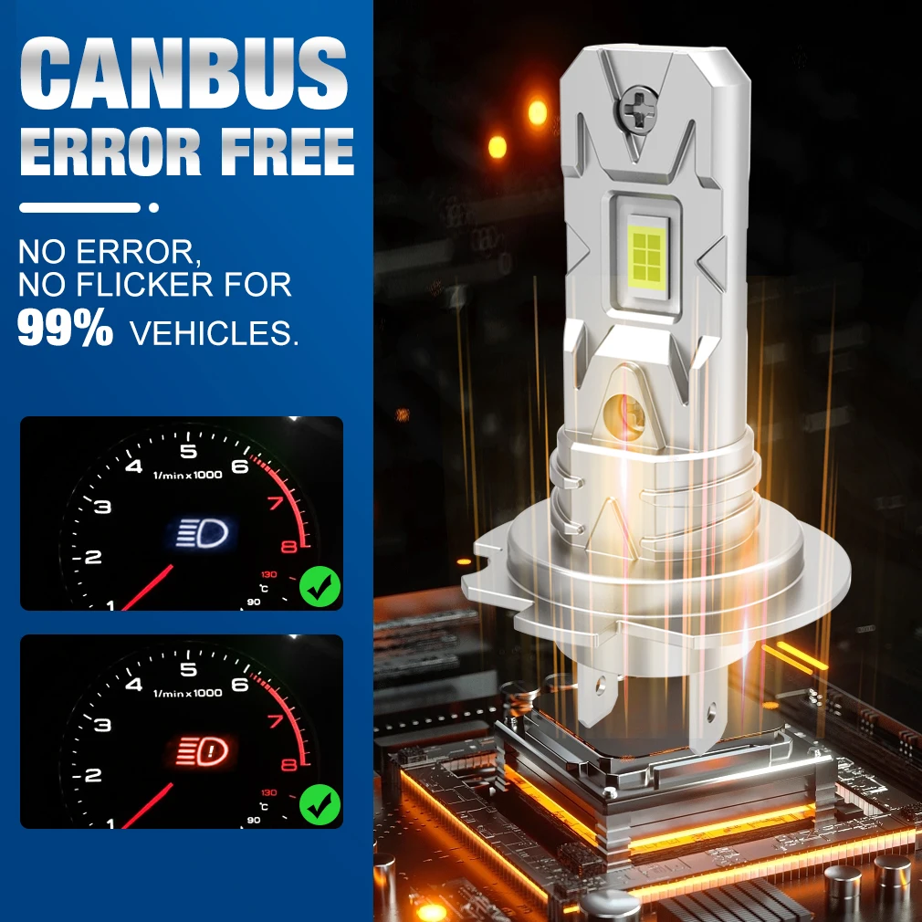 XSTORM H7 LED Headlight Bulb Canbus 100W 20000LM 6500K Headlamp for Car White 12V Auto Diode Lamp H7 LED Light Auto Head Lamp