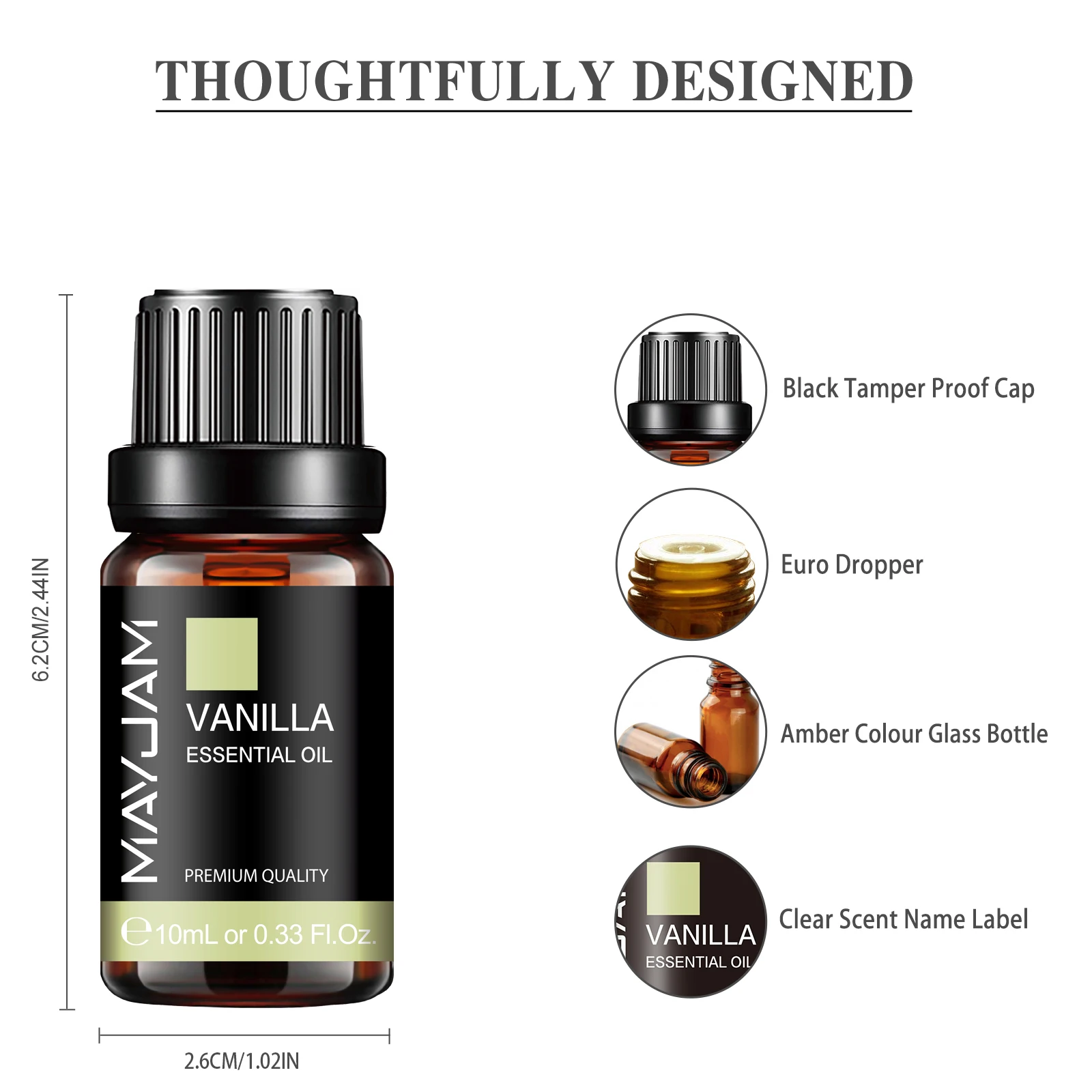 Mayjam Vanilla Essential Oil for Home Hotel Diffuser Air Freshener Jasmine Eucalyptus Sandalwood Vetiver Pine Neddles Aroma Oil