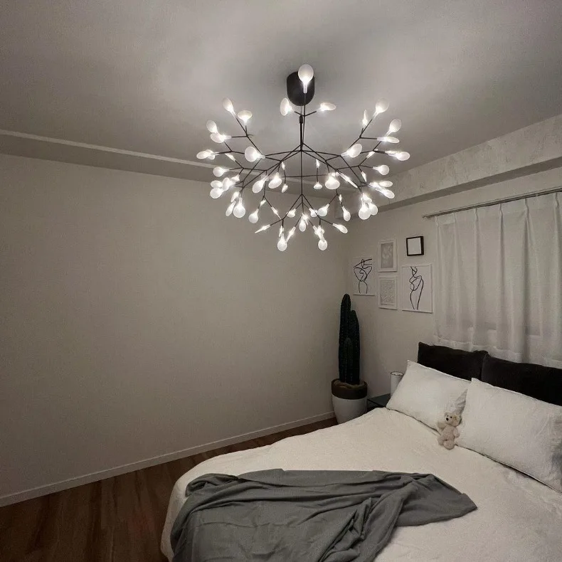 Firefly Branch LED Chandelier Nordic Pandent Light Suspension Hanging Lamp for Kitchen Island Dining Living Room Bedroom