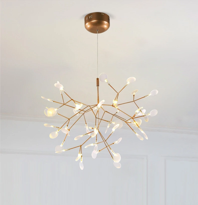 Firefly Branch LED Chandelier Nordic Pandent Light Suspension Hanging Lamp for Kitchen Island Dining Living Room Bedroom