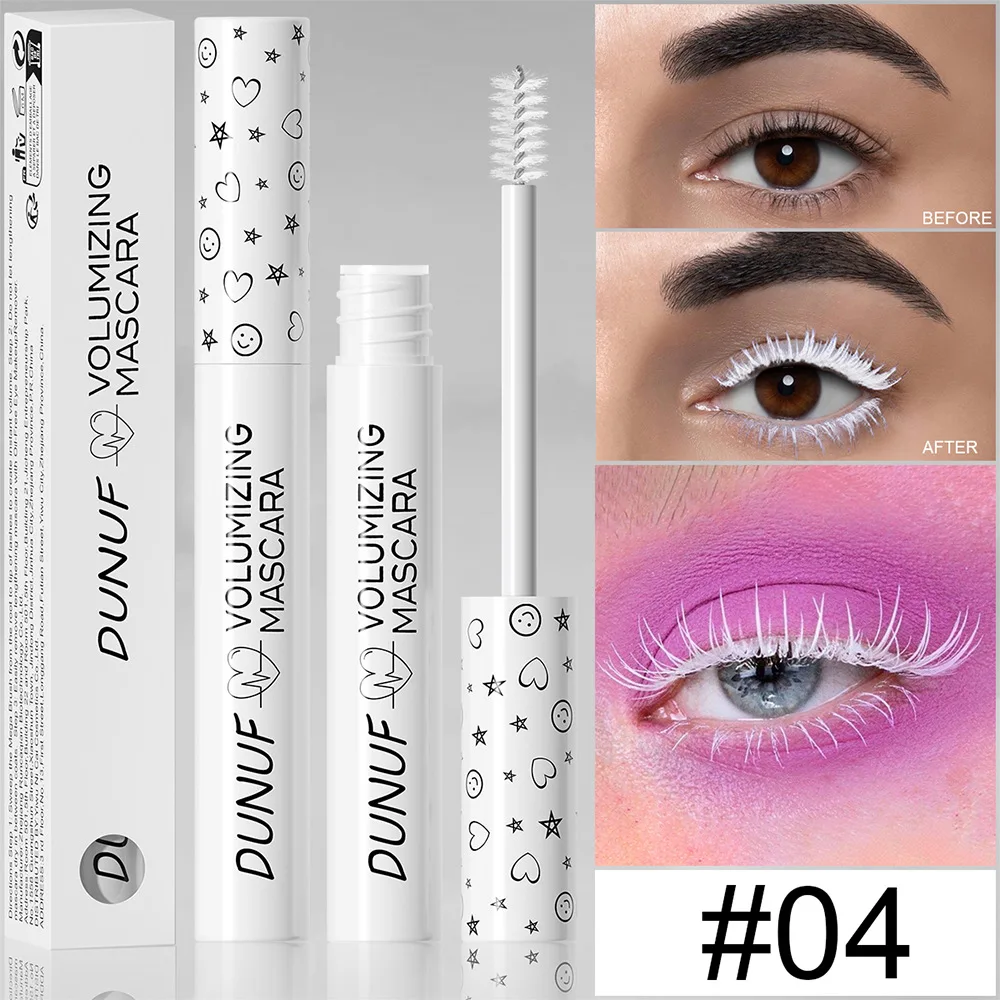 Colorful Curling Mascara Waterproof Fast Drying Eyelashes Extension Multicolor Lashes Makeup Lasting Waterproof White Mascara