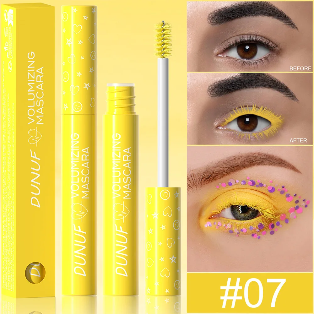 Colorful Curling Mascara Waterproof Fast Drying Eyelashes Extension Multicolor Lashes Makeup Lasting Waterproof White Mascara
