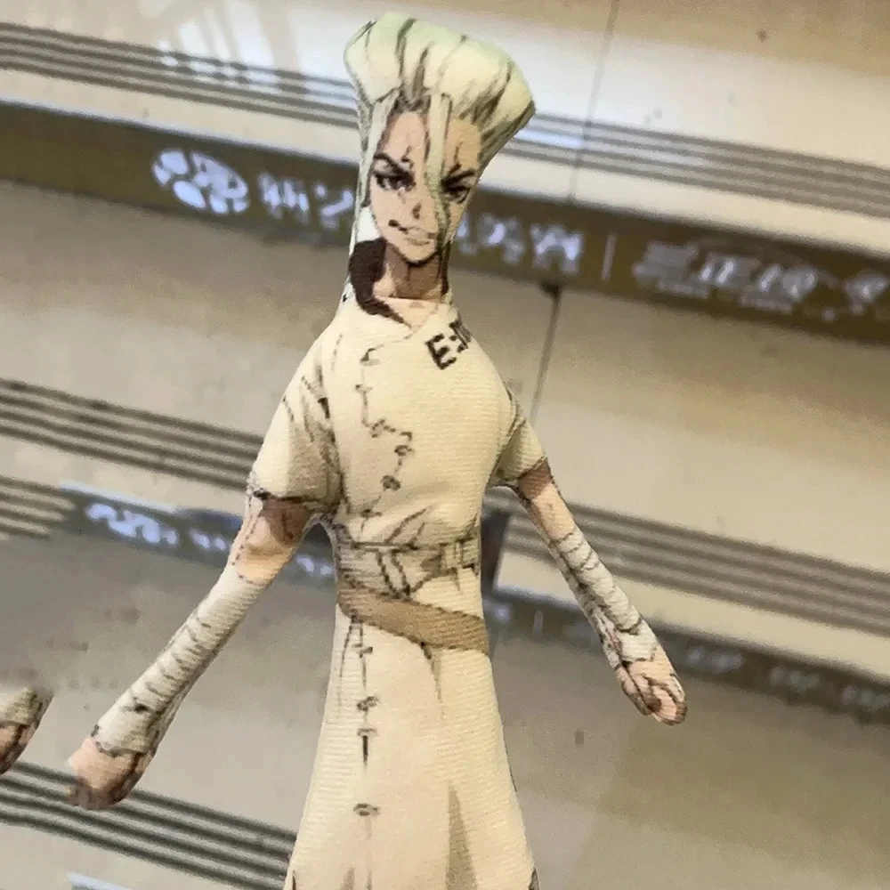 Anime Dr.STONE Ishigami Senkuu Cosplay Plush Cotton Doll Twistable Shape Room Decoration Abstract Figure Funny Props