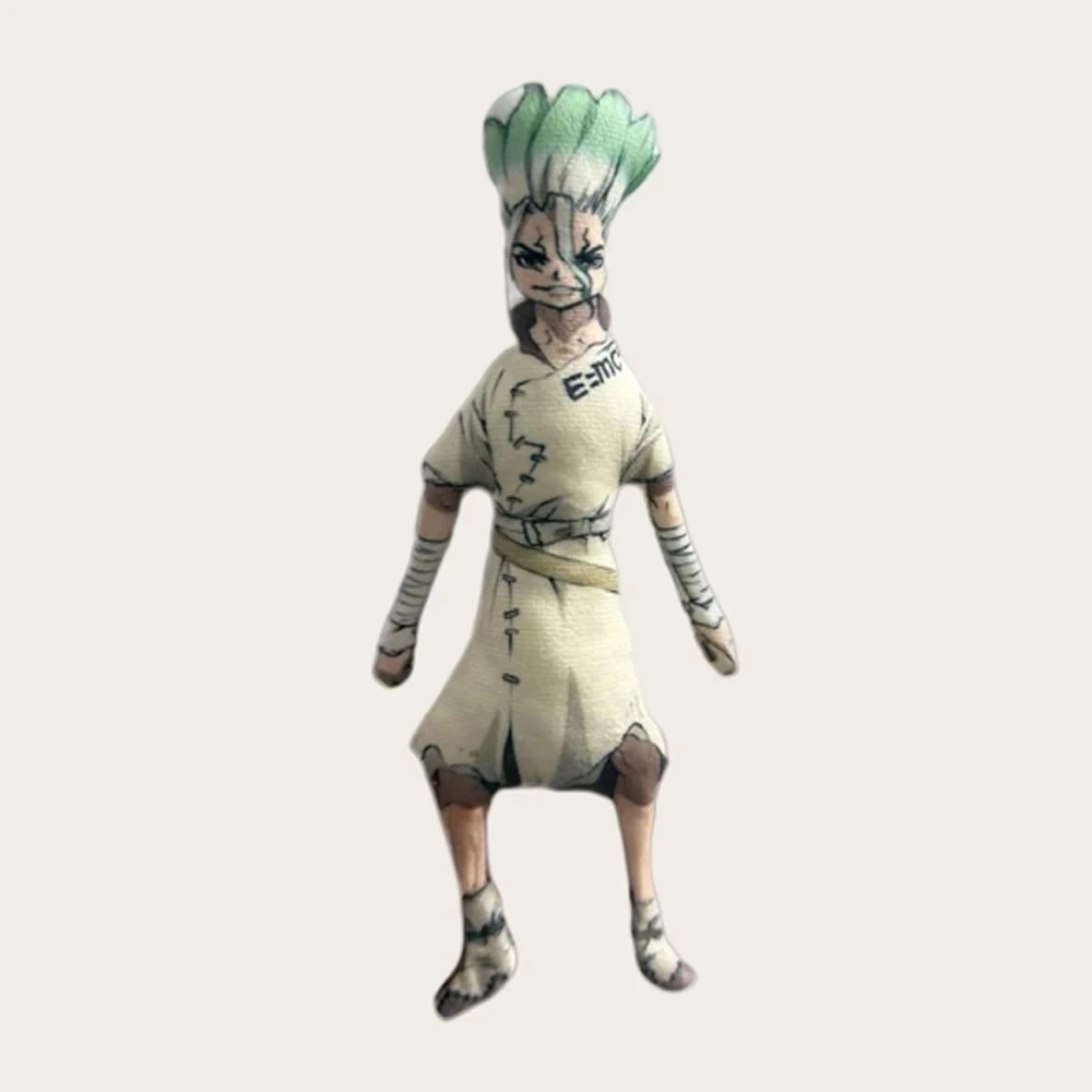 Anime Dr.STONE Ishigami Senkuu Cosplay Plush Cotton Doll Twistable Shape Room Decoration Abstract Figure Funny Props