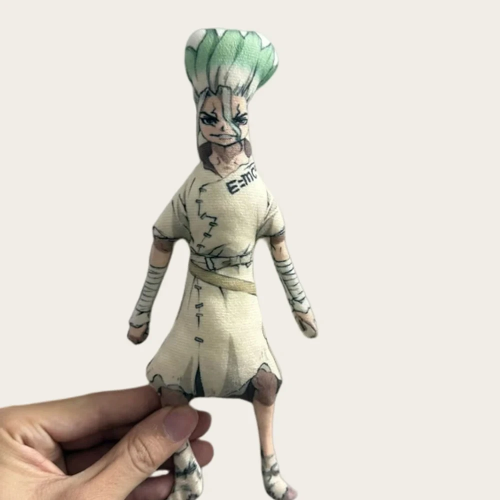 Anime Dr.STONE Ishigami Senkuu Cosplay Plush Cotton Doll Twistable Shape Room Decoration Abstract Figure Funny Props
