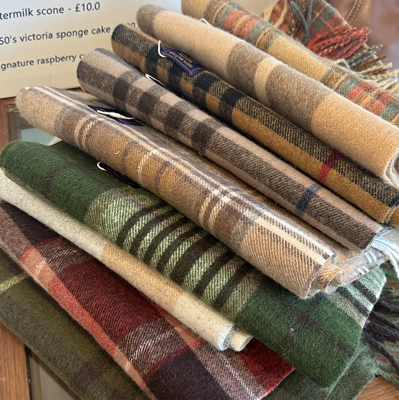 Classic England Style Stripe Plaid Scarves for Women Scarf Fashion Luxury Brand Tassel Shawls Pashmina Lady Wrap Poncho Stoles