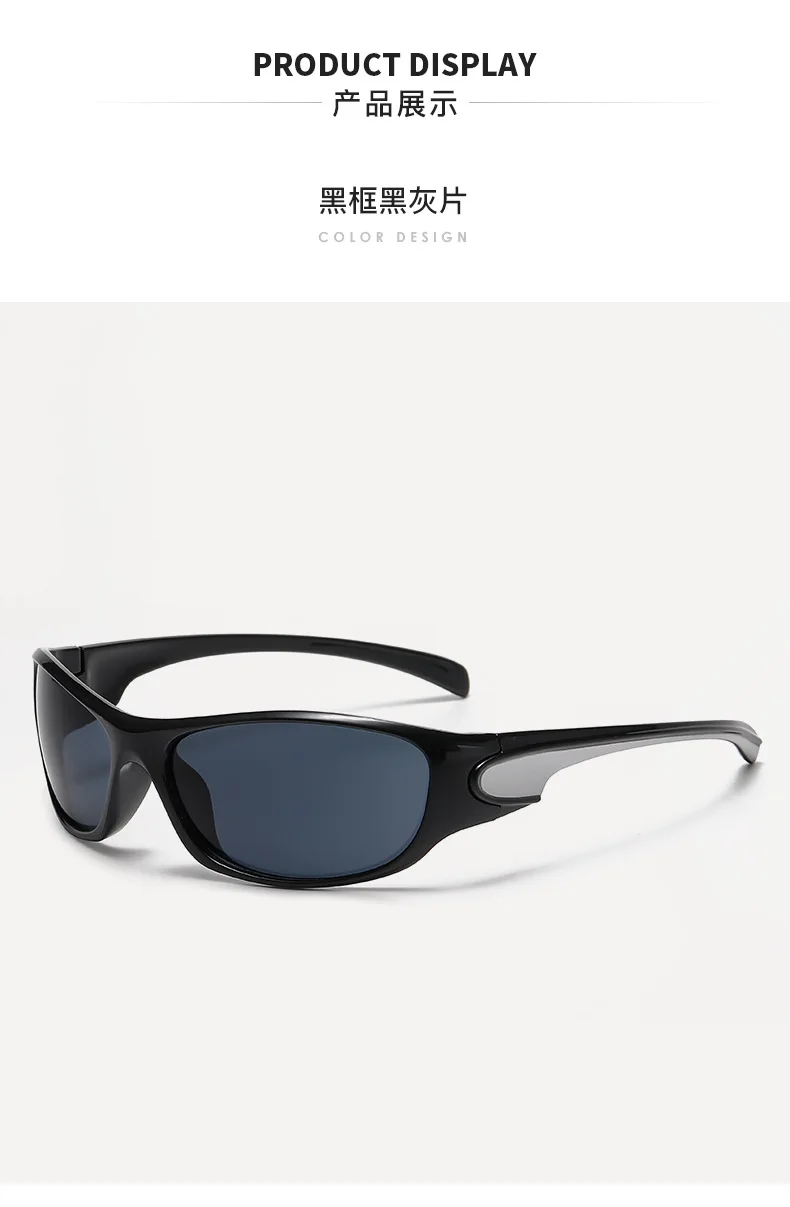 New Punk Y2K Sunglasses Women Goggle Luxury Brand Wrap Square Sun Glasses 2000'S Shades Eyewear UV400 Female Designer Eyeglasses