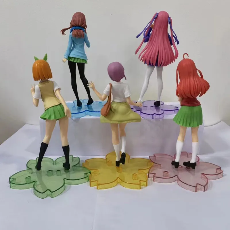 Hot Anime The Quintessential Quintuplets Figure School Uniform Pleated Skirt Standing Nakano Miku Model Static Action Toys 18cm