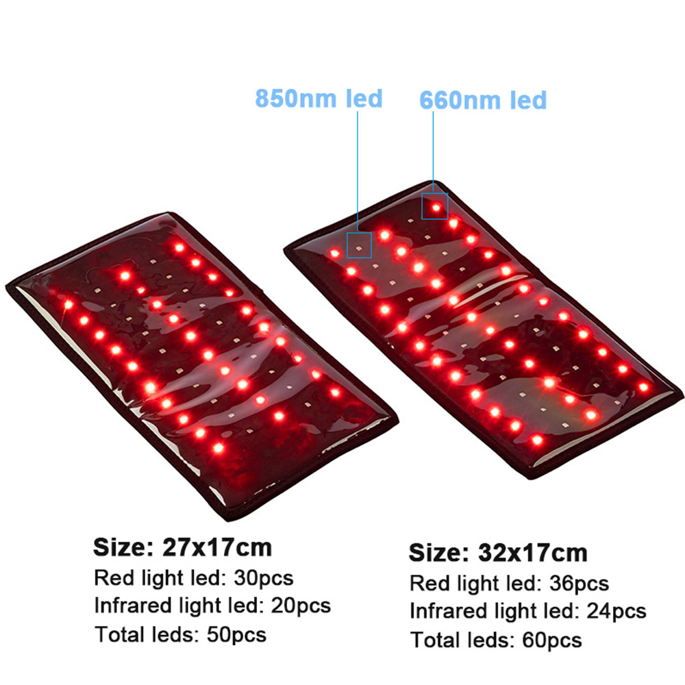 1/2Pcs Infrared Red Light Arm Belt 660nm&850nm Red Light Arm Wrap Pad with for Arm Knee Shoulder Joints Muscle Pain Relief