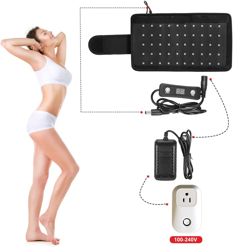 1/2Pcs Infrared Red Light Arm Belt 660nm&850nm Red Light Arm Wrap Pad with for Arm Knee Shoulder Joints Muscle Pain Relief