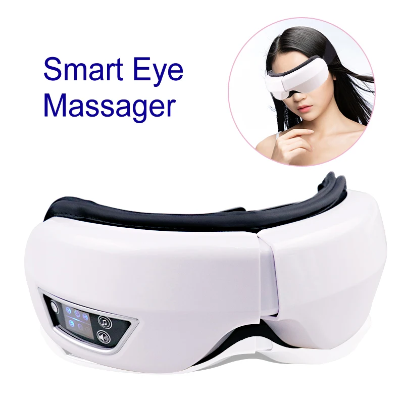 Smart Foldable Eye Massager Rechargeable Bluetooth Eye Mask Vibration Massage Relieve Fatigue Portable Eye Relax Care Device