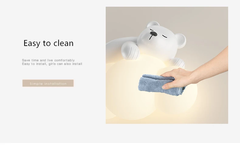 Wall Lamp, Bedside Lamp, Bedroom Staircase Lamp, Background Wall Lamp, Hanging Lamp, Boy Cloud, Little Bear, Children's Room Lam