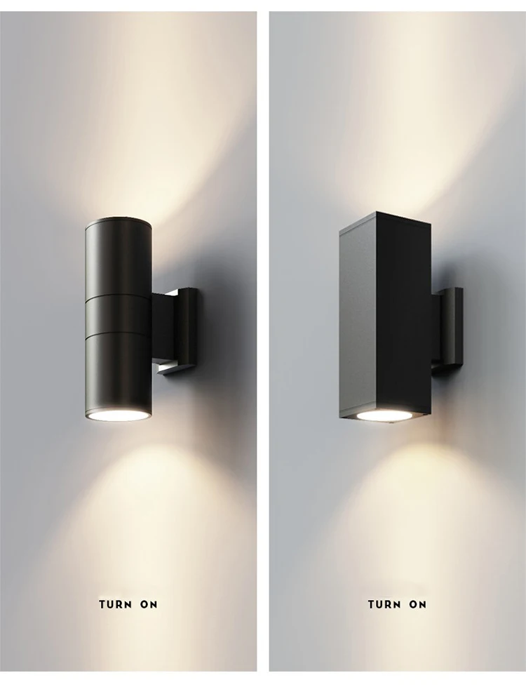 Black Gray Up-Down Outdoor Wall Light 6W 10W 20W 30W 36W Porch Garden Waterproof Home LED Light Outdoor
