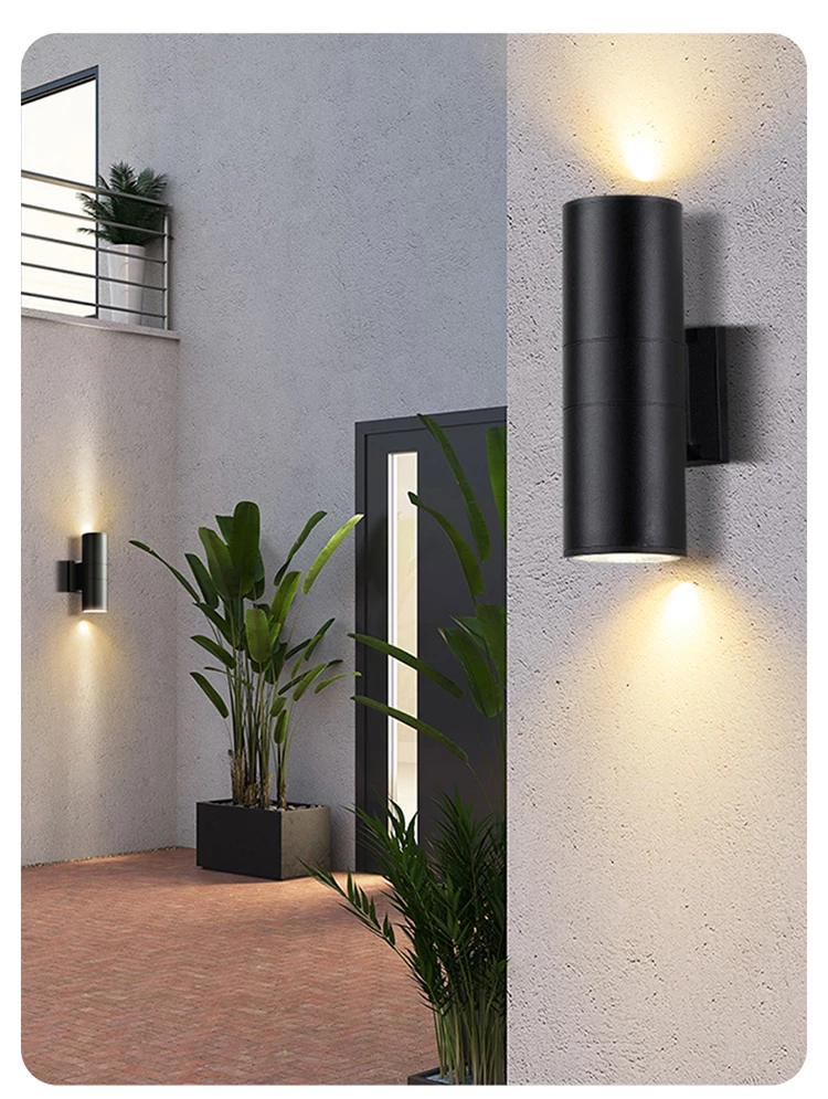 Black Gray Up-Down Outdoor Wall Light 6W 10W 20W 30W 36W Porch Garden Waterproof Home LED Light Outdoor